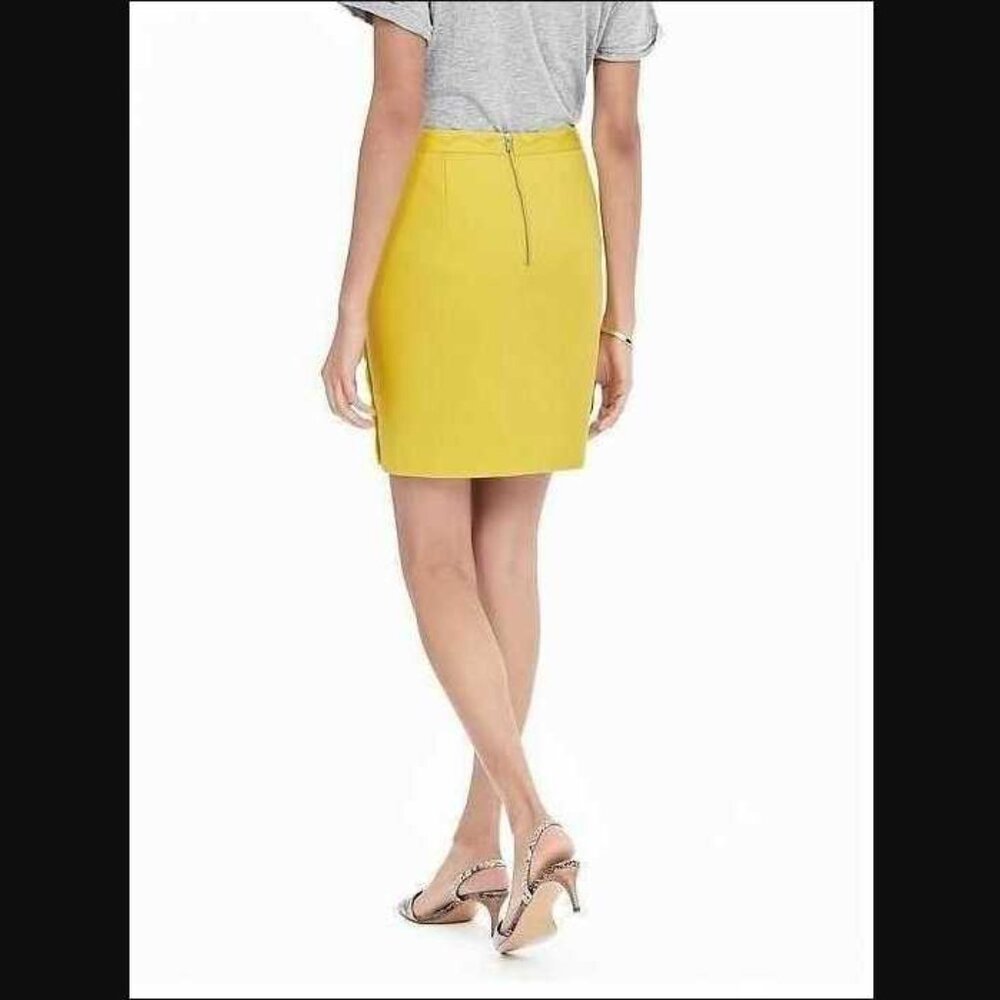 New 10 Banana Republic scalloped mini skirt in Lively Chartreuse - Picture 11 of 11